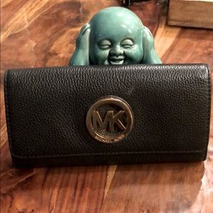 Michael Kors black and gold wallet